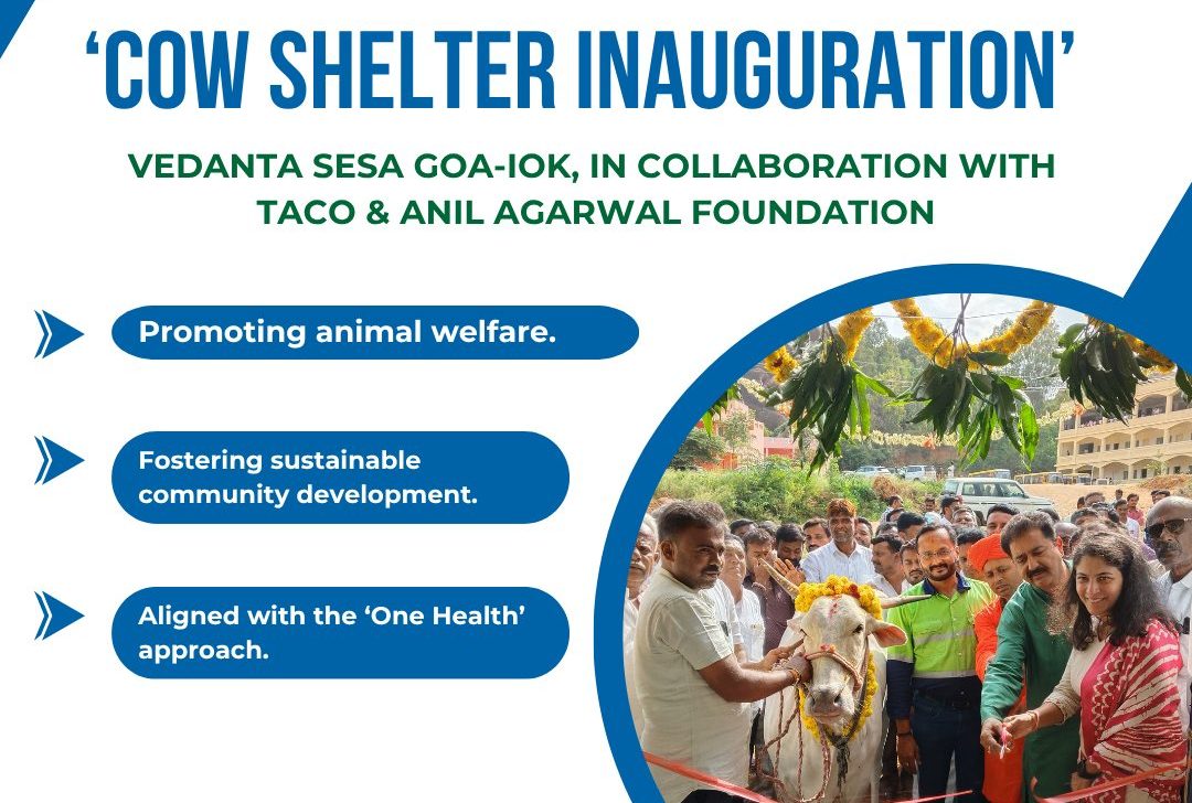Vedanta Sesa Goa in collaboration with TACO & AAF Inaugurates ‘First of its kind’ Cow Shelter in Chitradurga