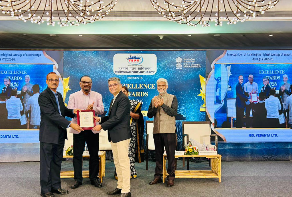 Vedanta Iron and Steel Limited Recognised by MPA  for Highest Export Cargo Handling